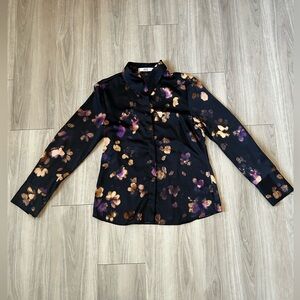 Mango satin button up/down